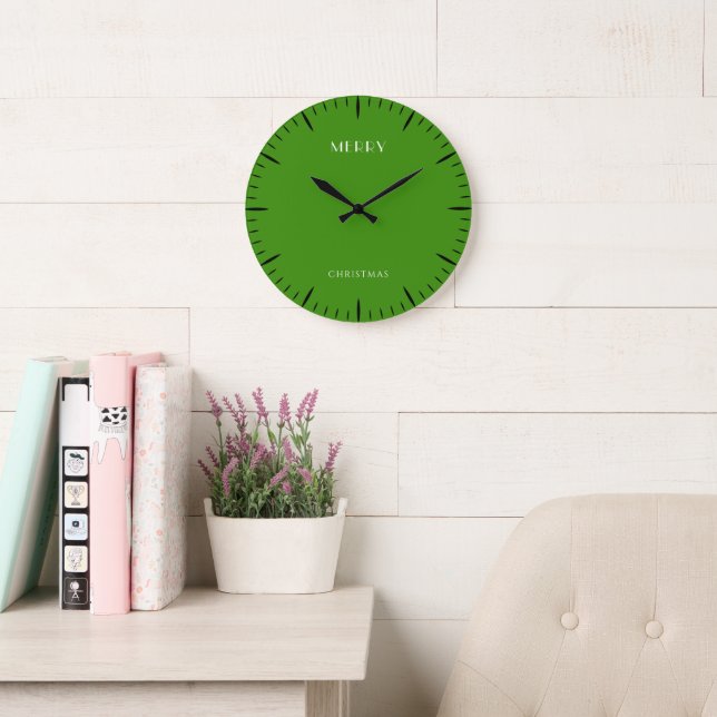 Relógio Grande Festive Christmas Green Oversized Wall Clock (Sala de leitura)