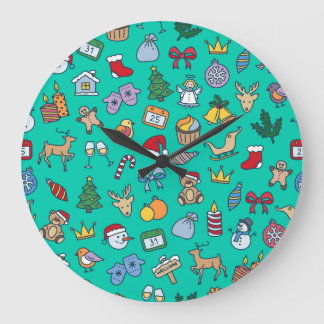 Relógio Grande Festivo Sem Costura.