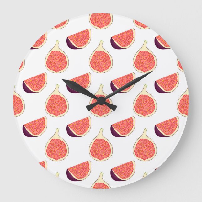 Relógio Grande Fig roxo sem costura: padrão colorido (Frente)