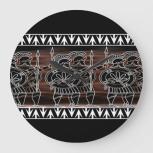 Relógio Grande Figura preta grega tropa