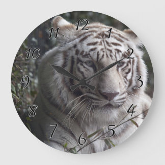 Relógio Grande Fim-acima branco do tigre