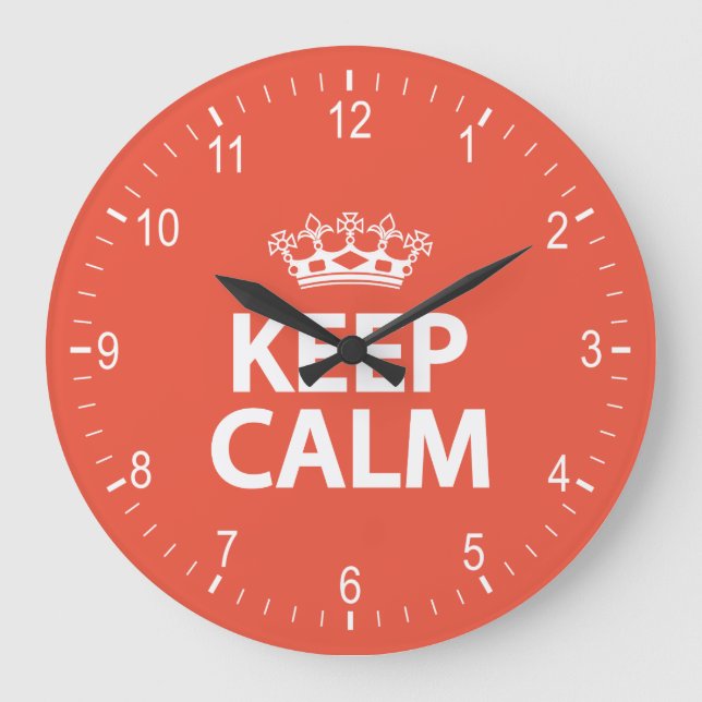 Relógio Grande Fique calmo (Frente)