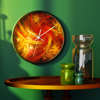 Relógio Grande Firestorm Nova Abstrato Art