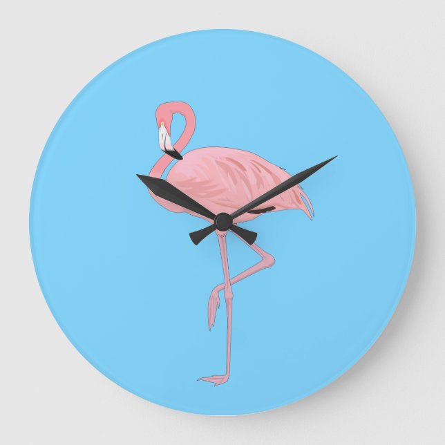 Relógio Grande Flamingo Clock (Frente)