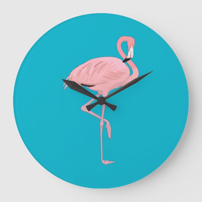 Relógio Grande Flamingo Clock (Frente)