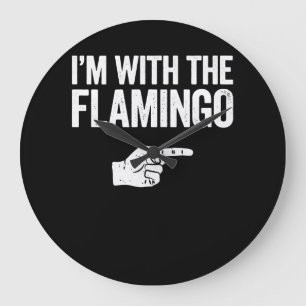 Relógio Grande Flamingo   Im Com O Flamingo Correspondente