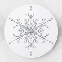 Floco de Neve de Natal Brilho Prateado Elegante
