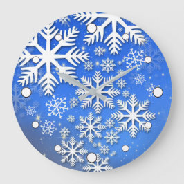 Relógio Grande Flocos de neve e estrelas