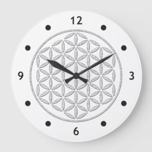 Relógio Grande Flor da Vida / Blume des Lebens - selo branco