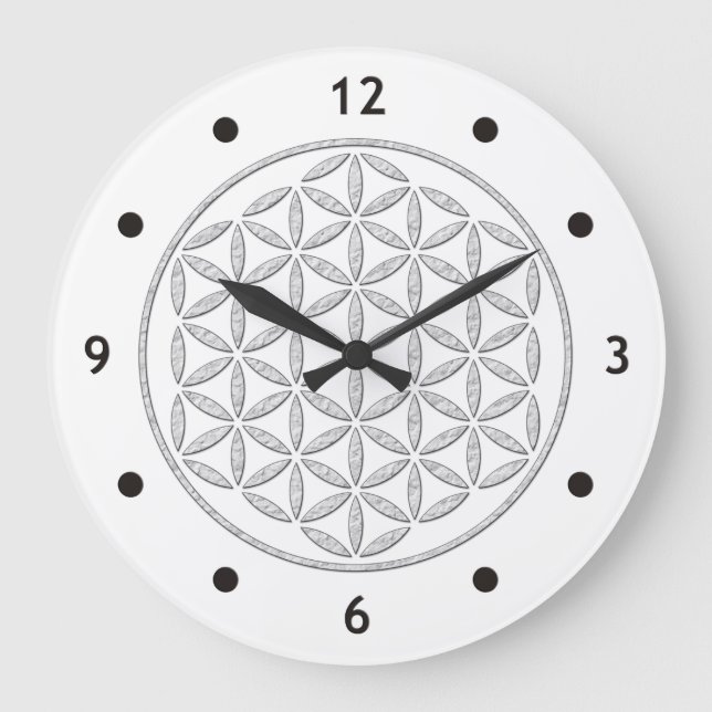 Relógio Grande Flor da Vida / Blume des Lebens - selo branco (Frente)
