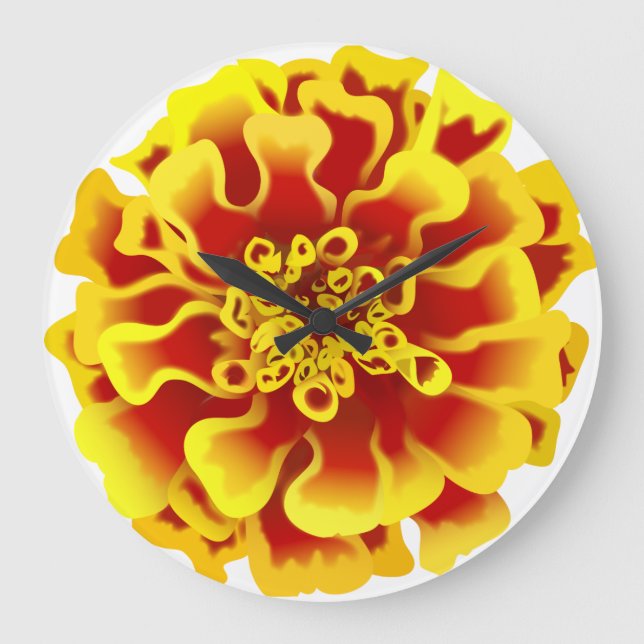 Relógio Grande Flor de Calêndula (Frente)