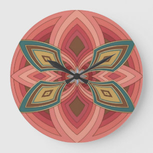 Relógio Grande Flor de Mandala Borboleta