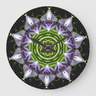 Relógio Grande Flor Roxo