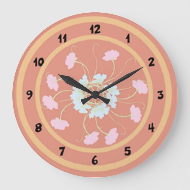 Relógio Grande Floral Me-Time (Frente)