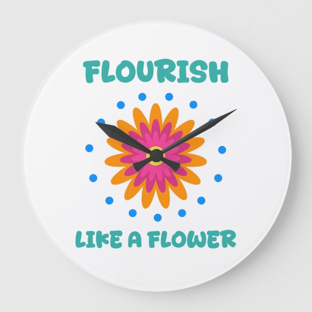 Relógio Grande Florece como una flor (Frente)