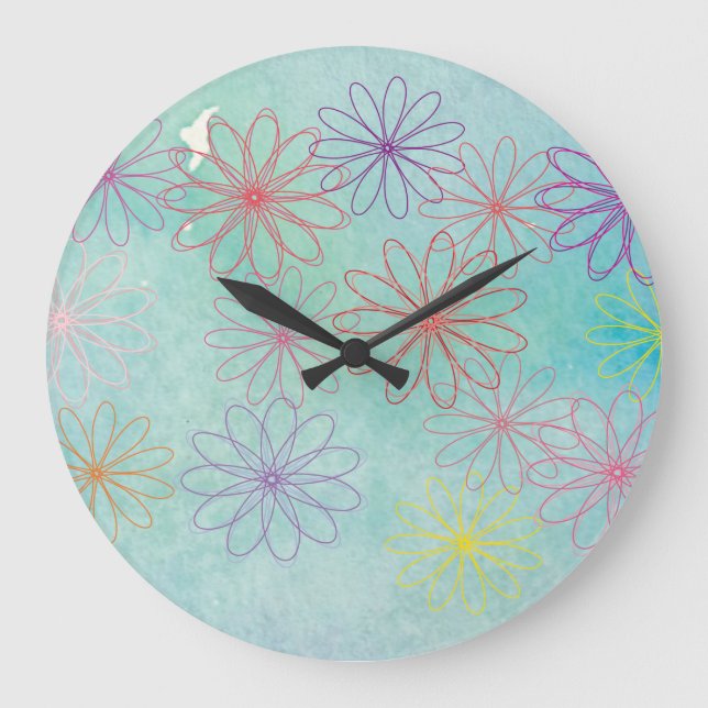 Relógio Grande Flores (Frente)