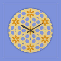 Flores Botânicas Amarelas e Azuis em Floral Girly