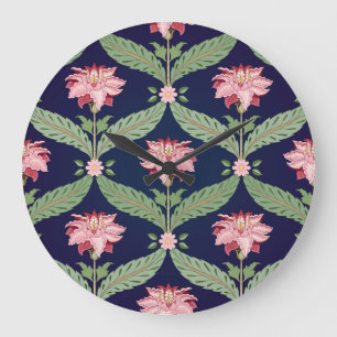 Relógio Grande Flores Fantásticas: Motifs Indianos Escuros