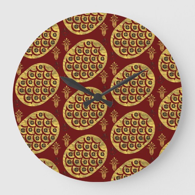 Relógio Grande flores pomposas (Frente)