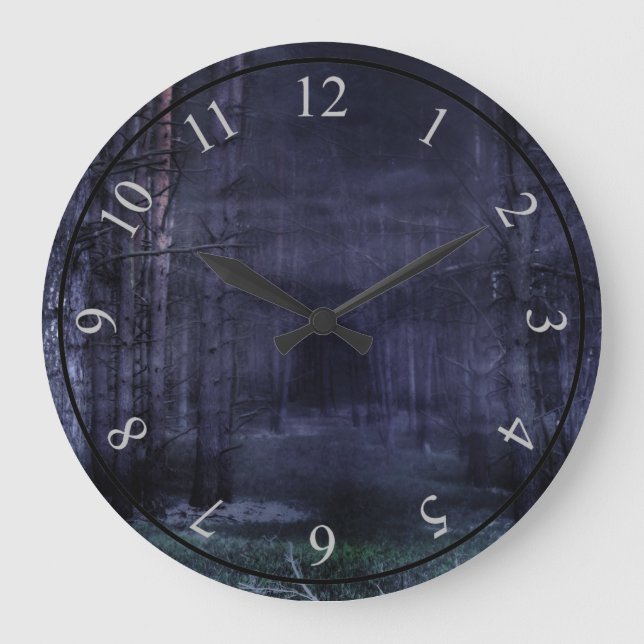 Relógio Grande Floresta Assustadora (Frente)
