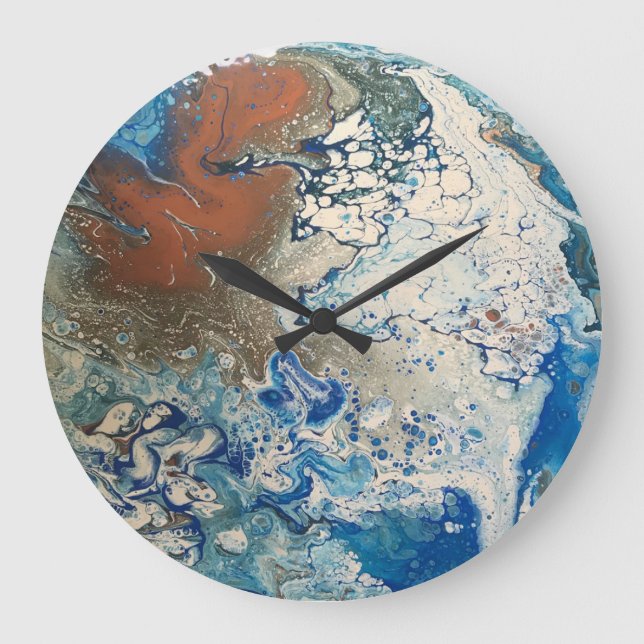 Relógio Grande Fluid Art Wall Clock (Frente)