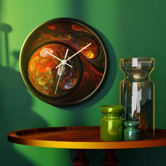 Relógio Grande Fluid Connection Abstrato Art Round (Fluid Connection Abstract Art Round Clock)