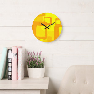 Relógio Grande Fluxo Vibrante de Sol – Formas Modernas de Arte Ab