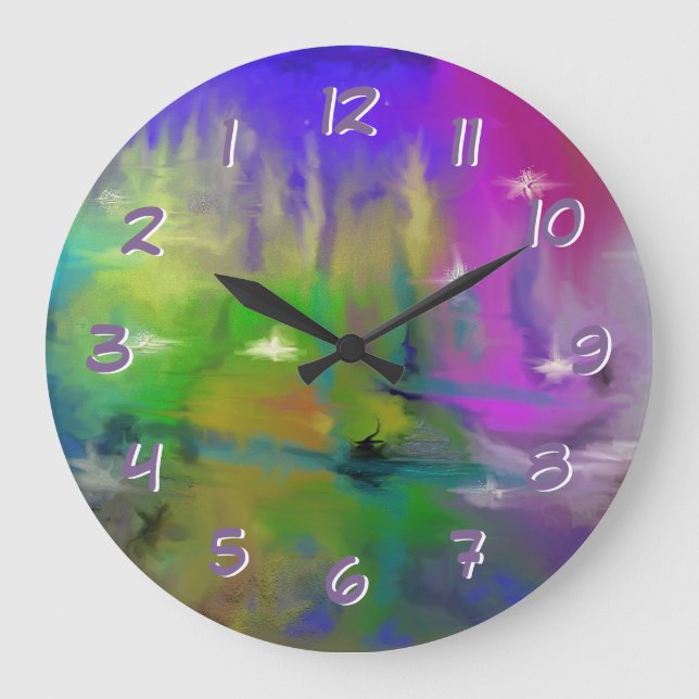 Relógio Grande Fogos de artifício desvanecidos invertem o tempo (Frente)