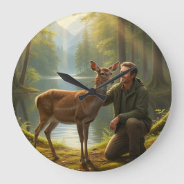 Relógio Grande forest deer clock
