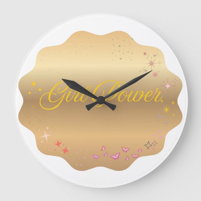 Relógio Grande Forma de Energia de Menina (Frente)