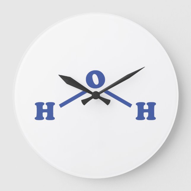 Relógio Grande Fórmula Química Molecular Água (Frente)