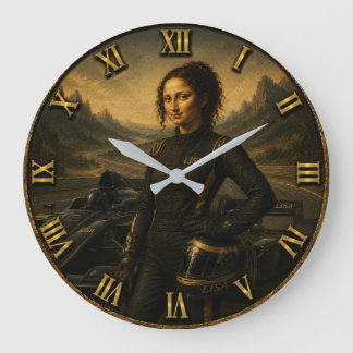 Relógio Grande Formula Race Driver Funny Mona Lisa Racing Gift