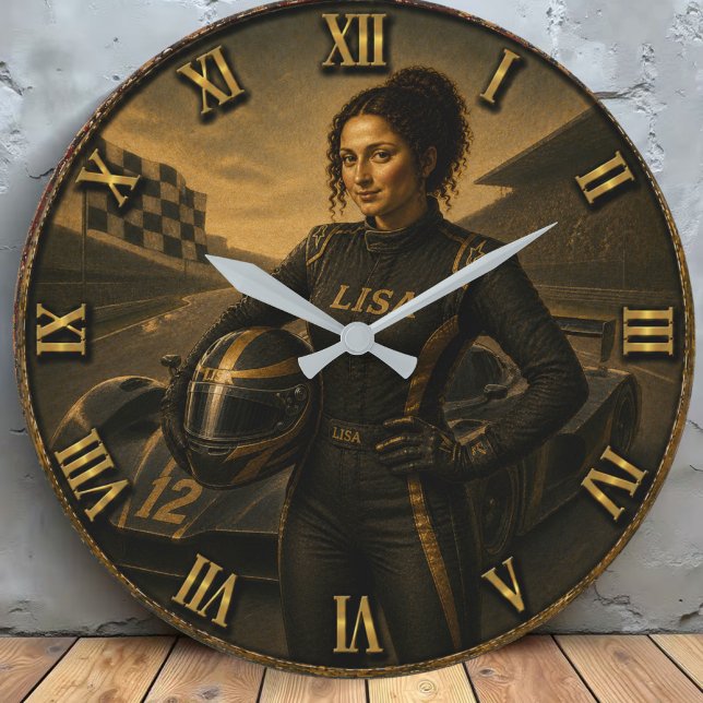 Relógio Grande Formula Race Driver Funny Mona Lisa Racing Gift (Criador carregado)