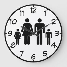 Relógio Grande Foto Da Sua Família Em Um