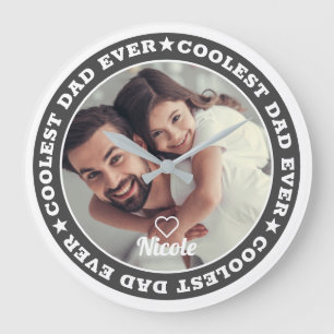 Relógio Grande Foto Personalizada Do Pai Mais Legal Do Que Nunca