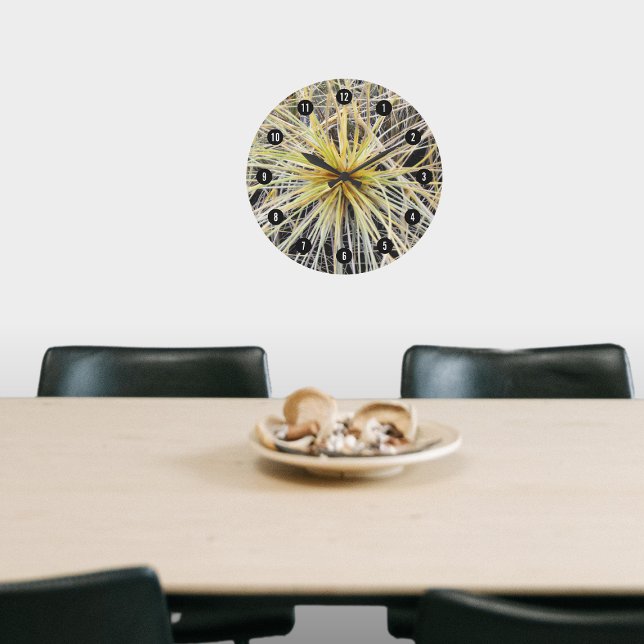 Relógio Grande Foto Personalizada do Spinifex, Grass da Nova Zelâ (New Zealand Beach Dune Grass Spinifex Custom Photo Large Clock)