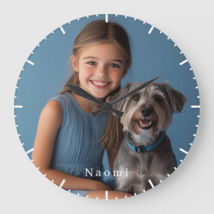 Relógio Grande Foto personalizada e nome
