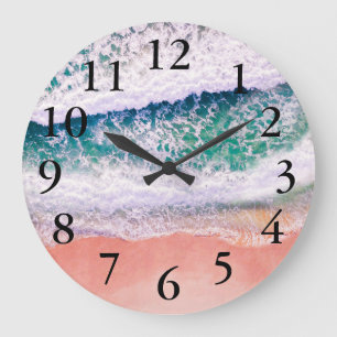 Relógio Grande Foto Tropical da Beach House Personalizada