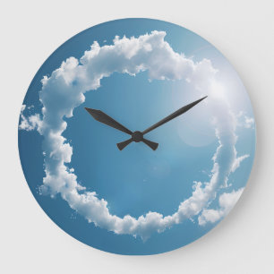 Relógio Grande Fotografia de Nuvens Céu Azul