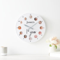 Fotos personalizadas de 12 meses do primeiro ano d