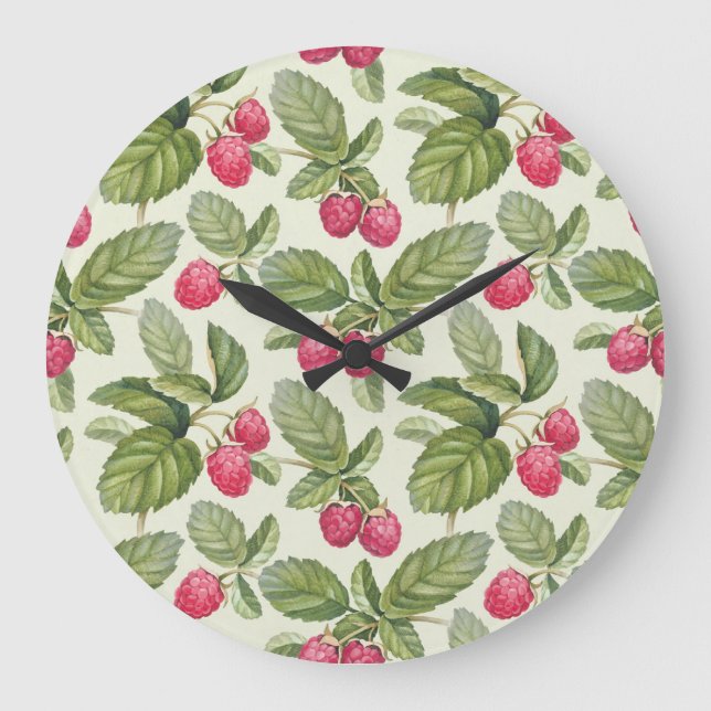 Relógio Grande Framboesa de Aveleiro Design (Frente)