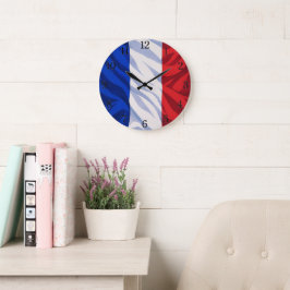 Relógio Grande France Flag Wall Clock (Illustrated Version)