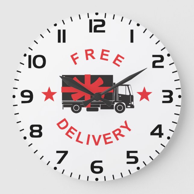 Relógio Grande Free Shipping Delivery Truck (Frente)
