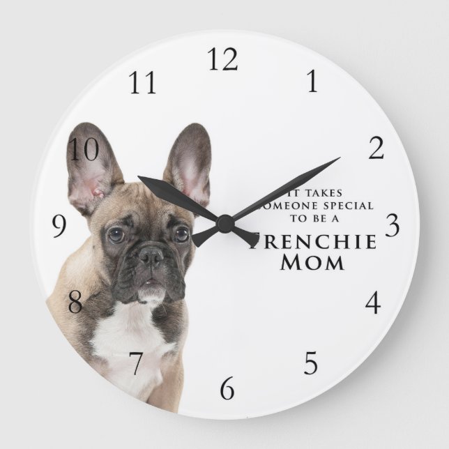 Relógio Grande Frenchie Mãe Clock (Frente)