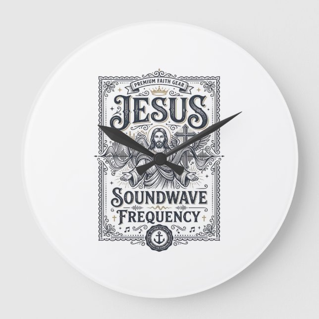 Relógio Grande Frequência da Onda Sonora de Jesus Frequência da O (Frente)