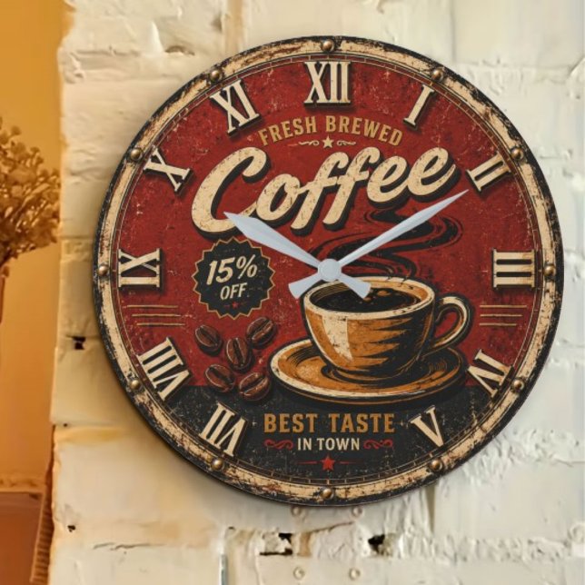 Relógio Grande Fresh Brewed Coffee (Criador carregado)