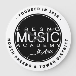 Relógio Grande Fresno Music Academy & Arts Wall Clock