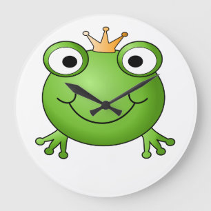 Relógio Grande Frog Prince. Happy Frog.