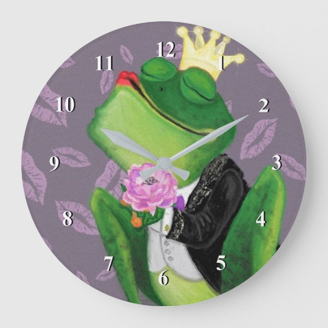 Relógio Grande Frog Prince - Kissy (Frente)