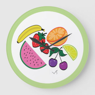 Relógio Grande Fruta Colorida Verão, Legal, divertido